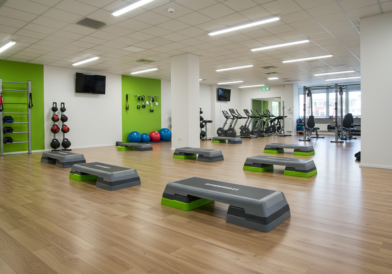 Степ-платформы в зале